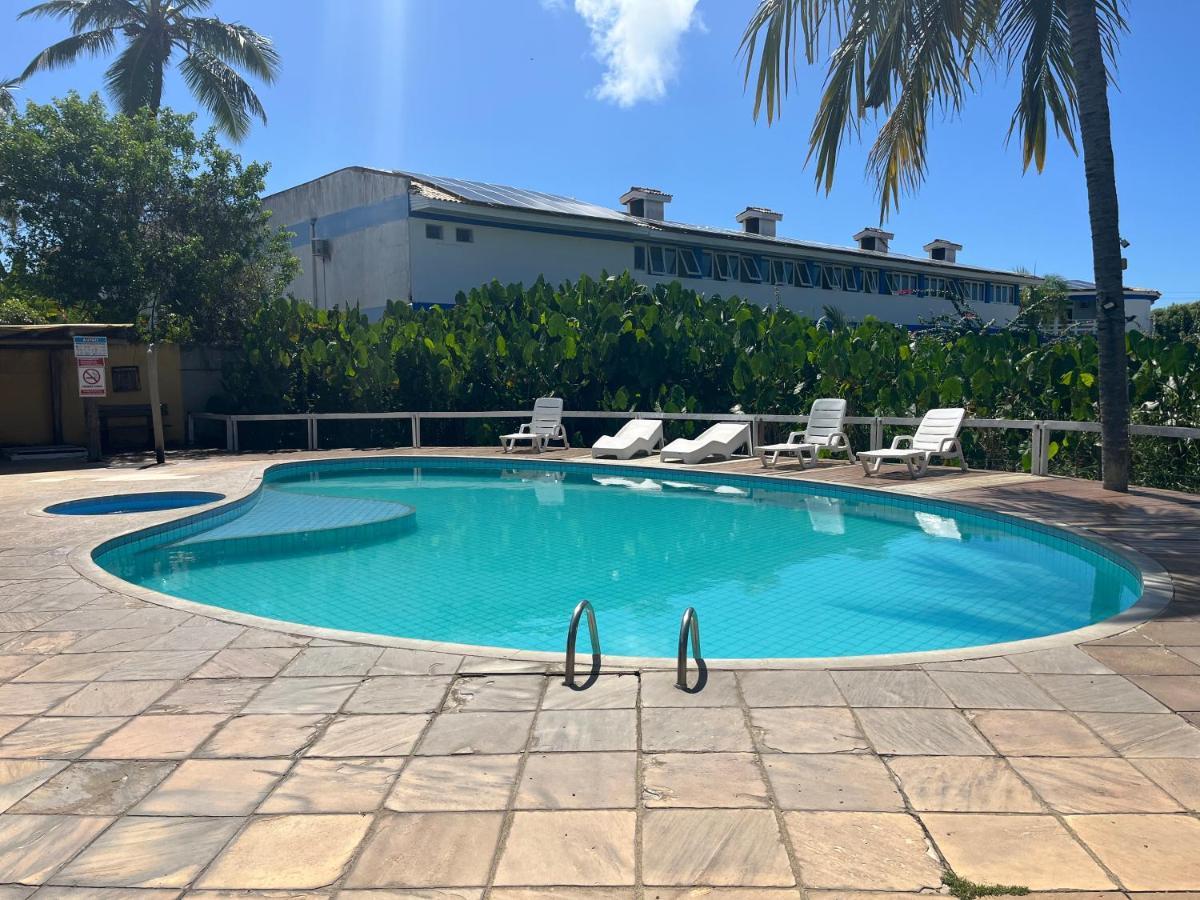 De Frente Pra Praia Apartamento Da Cris Taperapua - Condominio America Praia Flat بورتو سيغورو المظهر الخارجي الصورة