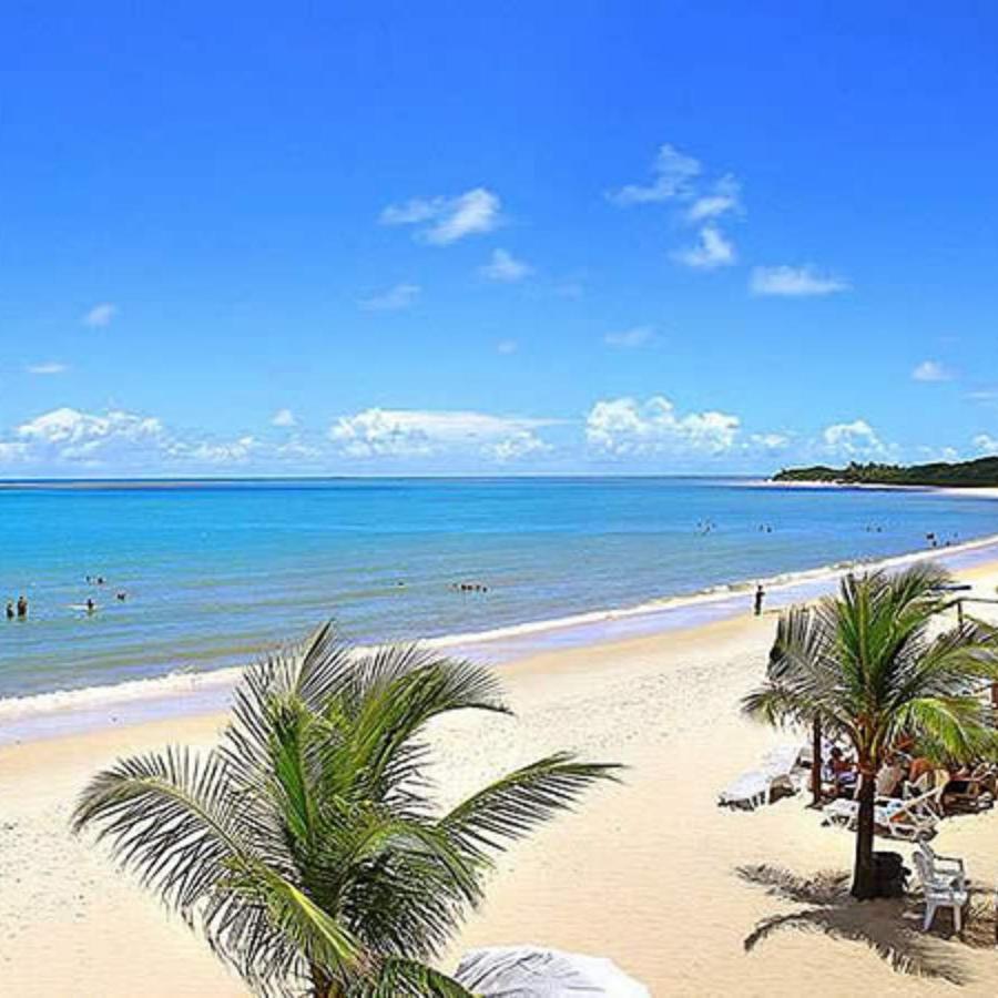 De Frente Pra Praia Apartamento Da Cris Taperapua - Condominio America Praia Flat بورتو سيغورو المظهر الخارجي الصورة